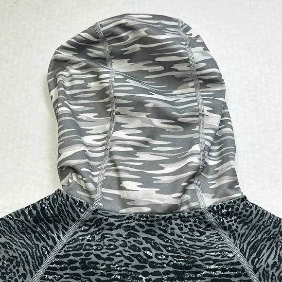 Nike Pro Girls 1/4 Zip Long Sleeve Hooded Pullover Black Size Large - Picture 4 of 12